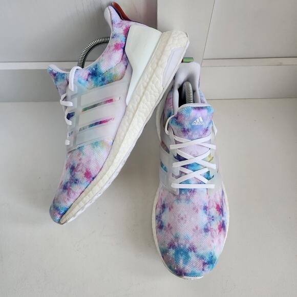 Adidas Women's 9.5 Ultra Boost 4.0 DNA Tie Dye Rose Running Shoe Sneaker -GZ7098 - Picture 3 of 11